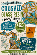 Load image into Gallery viewer, Crushed Glass Suncatcher- Snowbelt Brewing Co. 6/18/26
